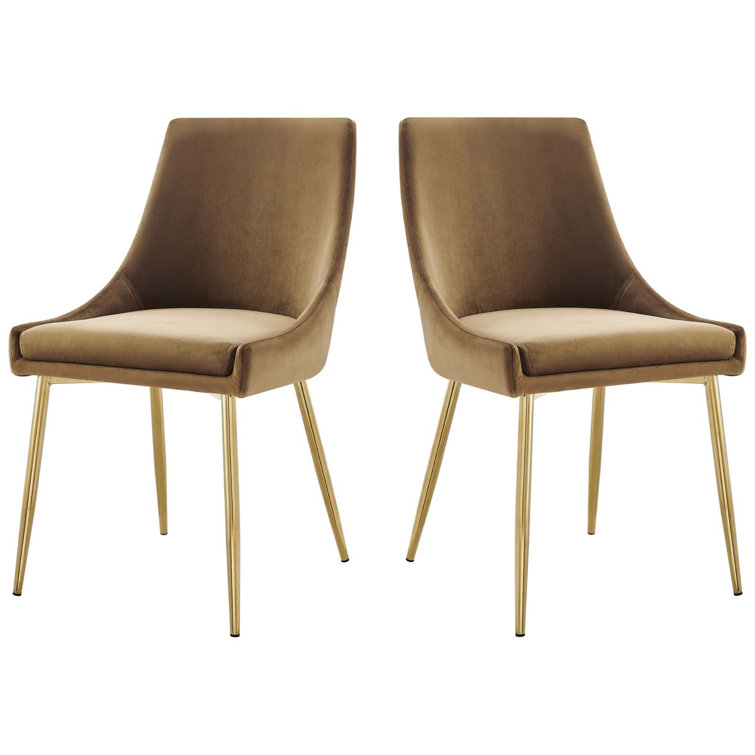 Modway Viscount Performance Velvet Dining Chairs Wayfair